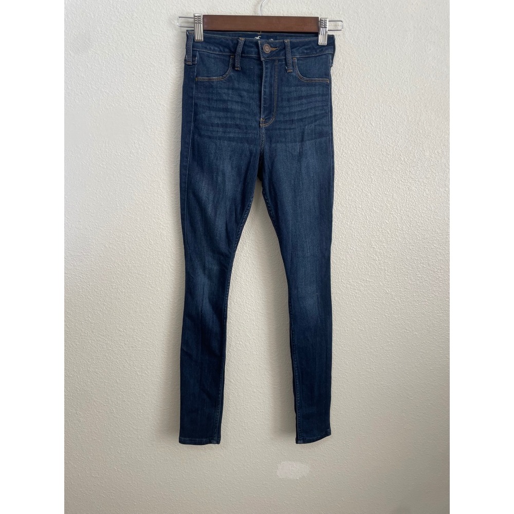 Hollister Curvy High-Rise Jean Leggings Womens 0R W24 L28 Dark Blue Excellent